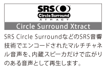 [Circle Surround Xtract]SRS Circle SurroundȂǂSRSZpŃGR[hꂽ}``lAXs[JōL̂鉹ƂčĐ܂B