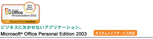 Office Personal Edition 2003S@rWlXɌȂAvP[VB Microsoft(R) Office Personal Edition 2003@[JX^ChT[rXΉ]
