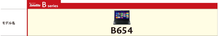 B654ラインアップ/主要スペック