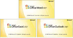 Word 2007AExcel 2007AOutlook 2007