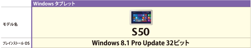 Windows タブレット dynabook Tab S50 トップ/ラインアップ