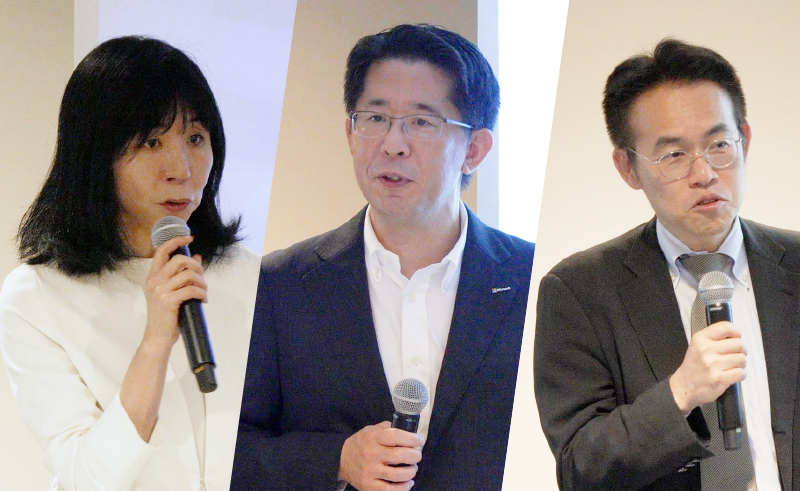 インテル株式会社 執行役員 技術・営業統括本部 本部長 町田 奈穂 氏／日本マイクロソフト株式会社 デバイスパートナー セールス事業本部 シニア パートナー テクノロジーストラテジスト 平井 健裕 氏／Dynabook株式会社 マーケティング＆商品企画統括部 統括部長 杉野 文則