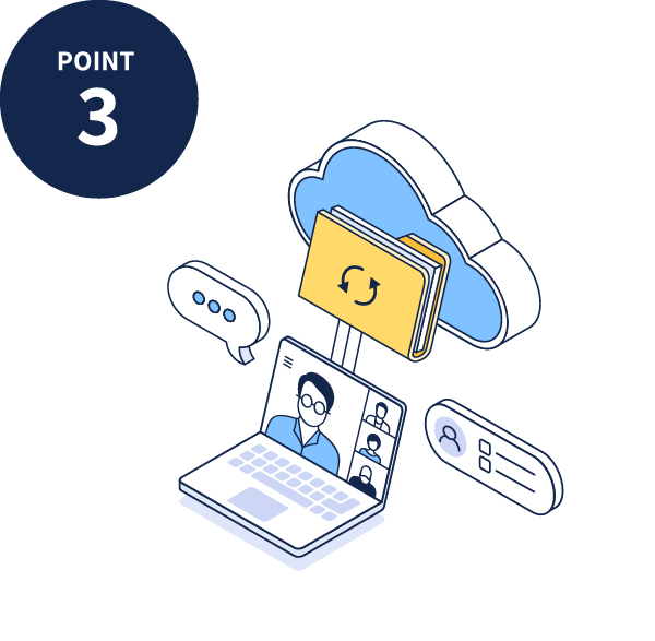 POINT 3 組織のコラボレーションを高める機能