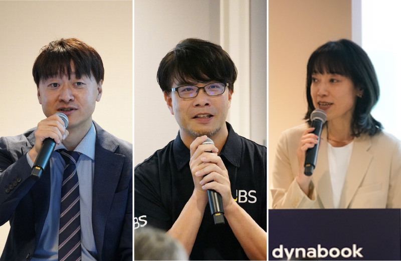 塚本 浩徳 氏（左）・松尾 邦孝 氏（中）・貞末 文子（右）・