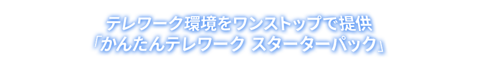 テレワーク環境をワンストップで提供「かんたんテレワーク スターターパック」