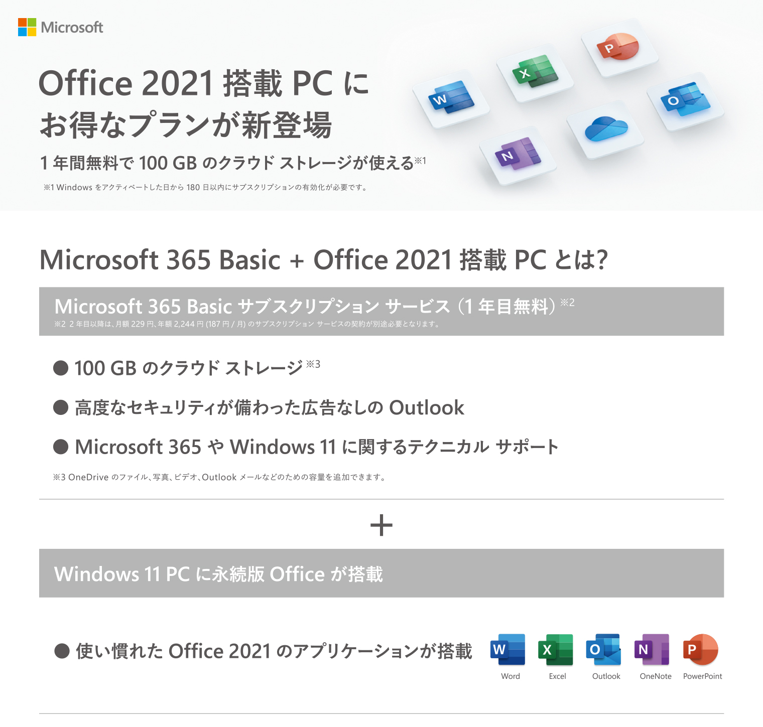 Office 2021搭載PCにお得なプランが新登場