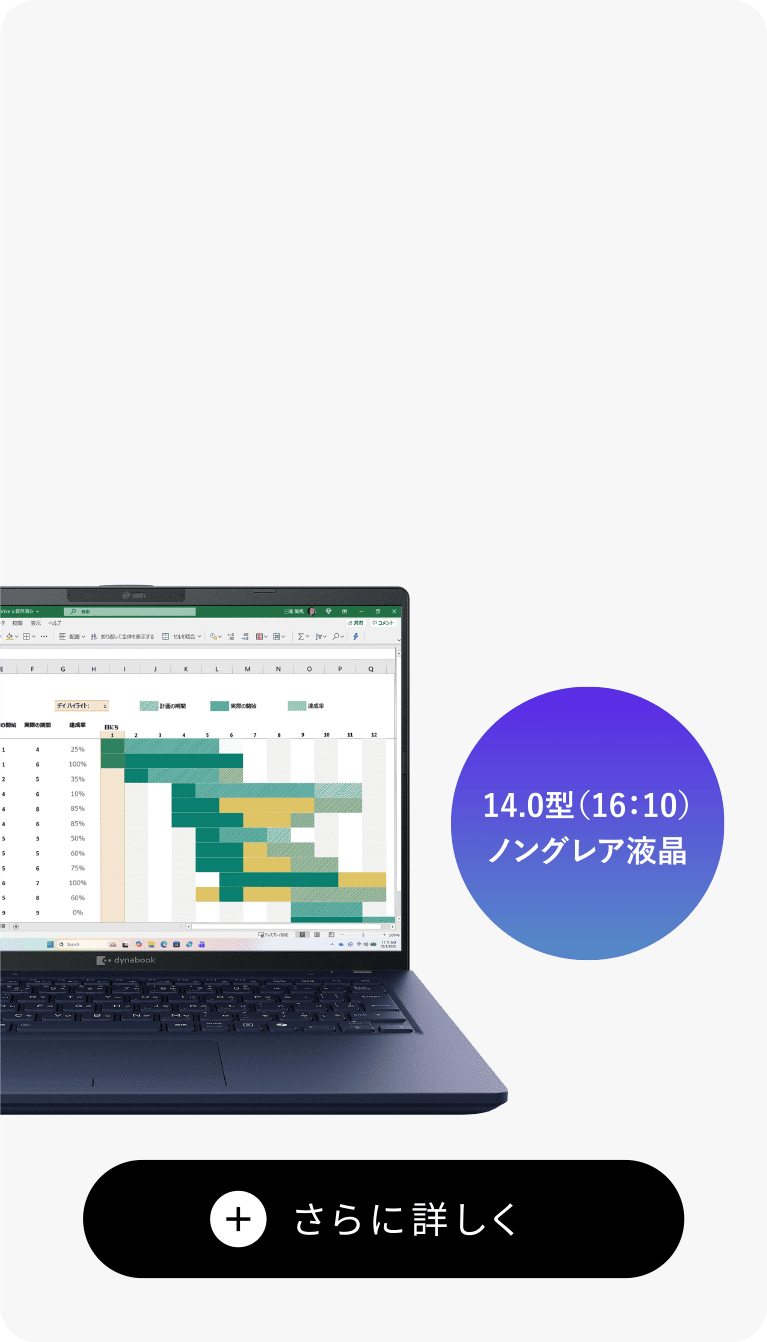 14.0型（16：10）ノングレア液晶