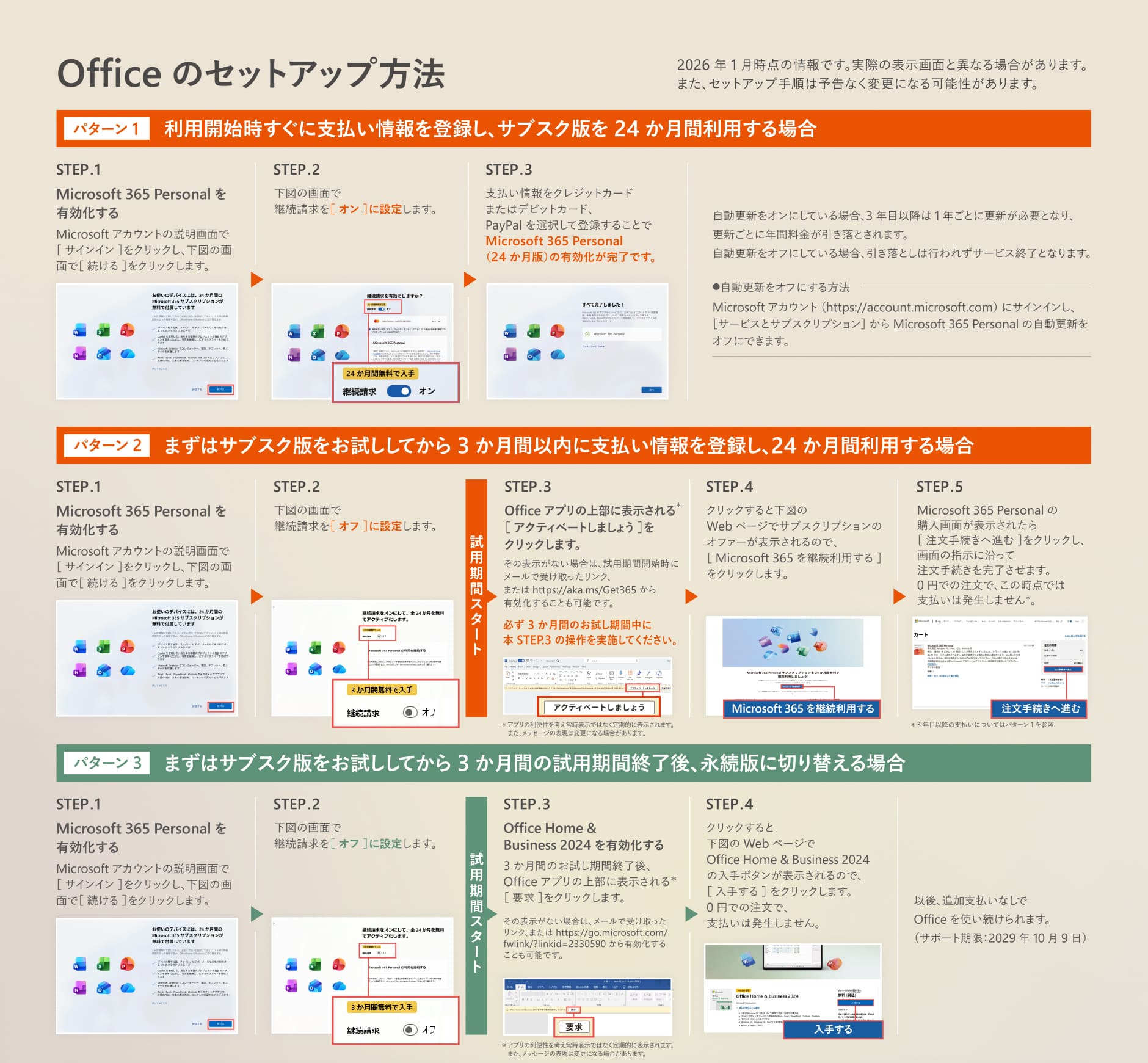Officeのセットアップ方法